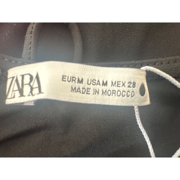 ZARA NWT Black Medium Midi Dress With Built-In Cups & Spaghetti Straps - Picture 3 of 16